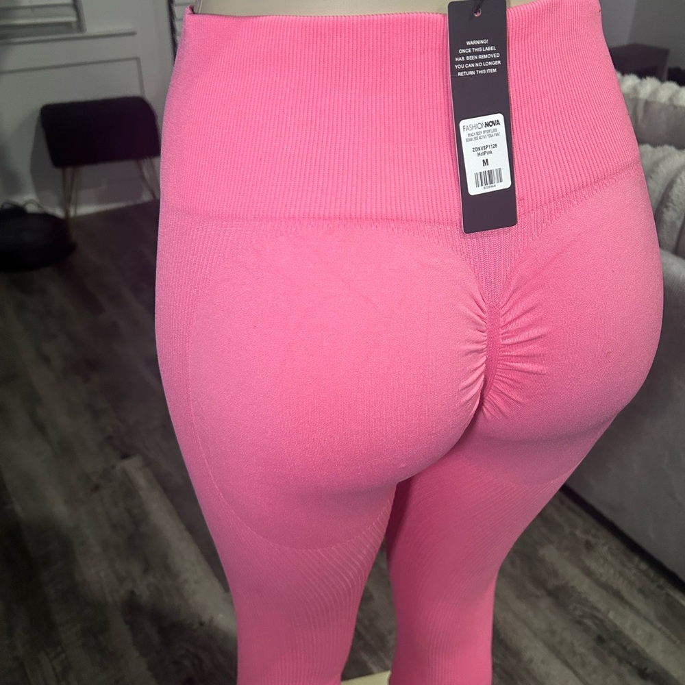 $20 Pink Ribbed Workout Tights